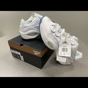 Reebok Iverson Question Low White w/ Clear Blue